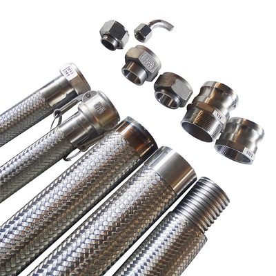 La dimensione su ordinazione PE/PTFE ha intrecciato il tubo resistente del tubo flessibile dell'alcali idraulico di Mesh Explosion Proof Flexible Acid