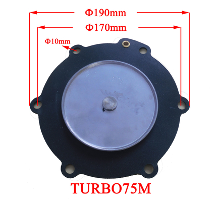 HN-TURBO-75M Rubber Diaphragm Seals per il CR franco PTFE EPDM del collettore di polveri della borsa NR NBR